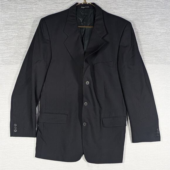 Saint Laurent Other - Yves Saint Laurent YSL Suit Blazer 44R Black Worsted Wool Made in Canada VTG